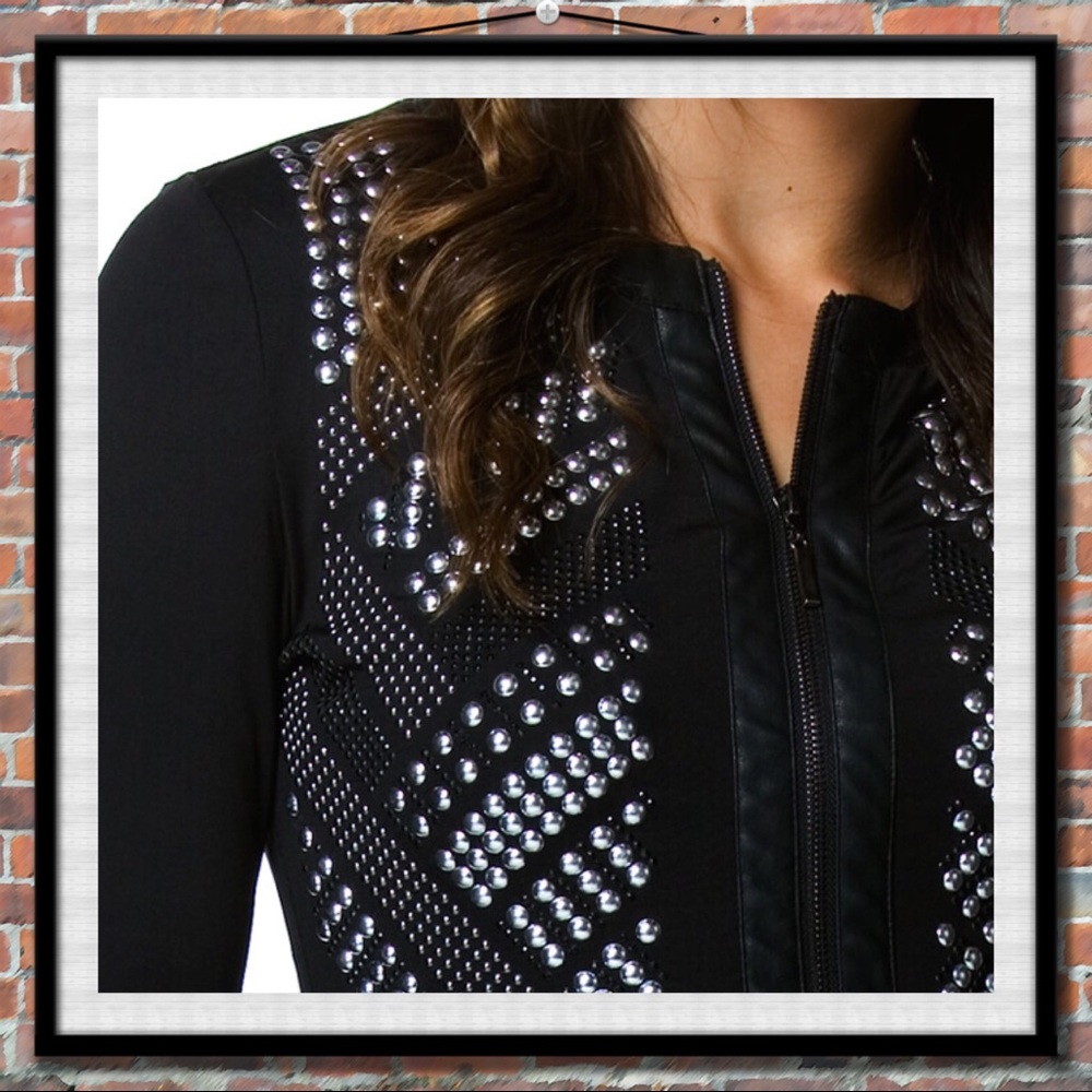 Carmin Studded Knit Jacket or Top - Picture 2 of 7